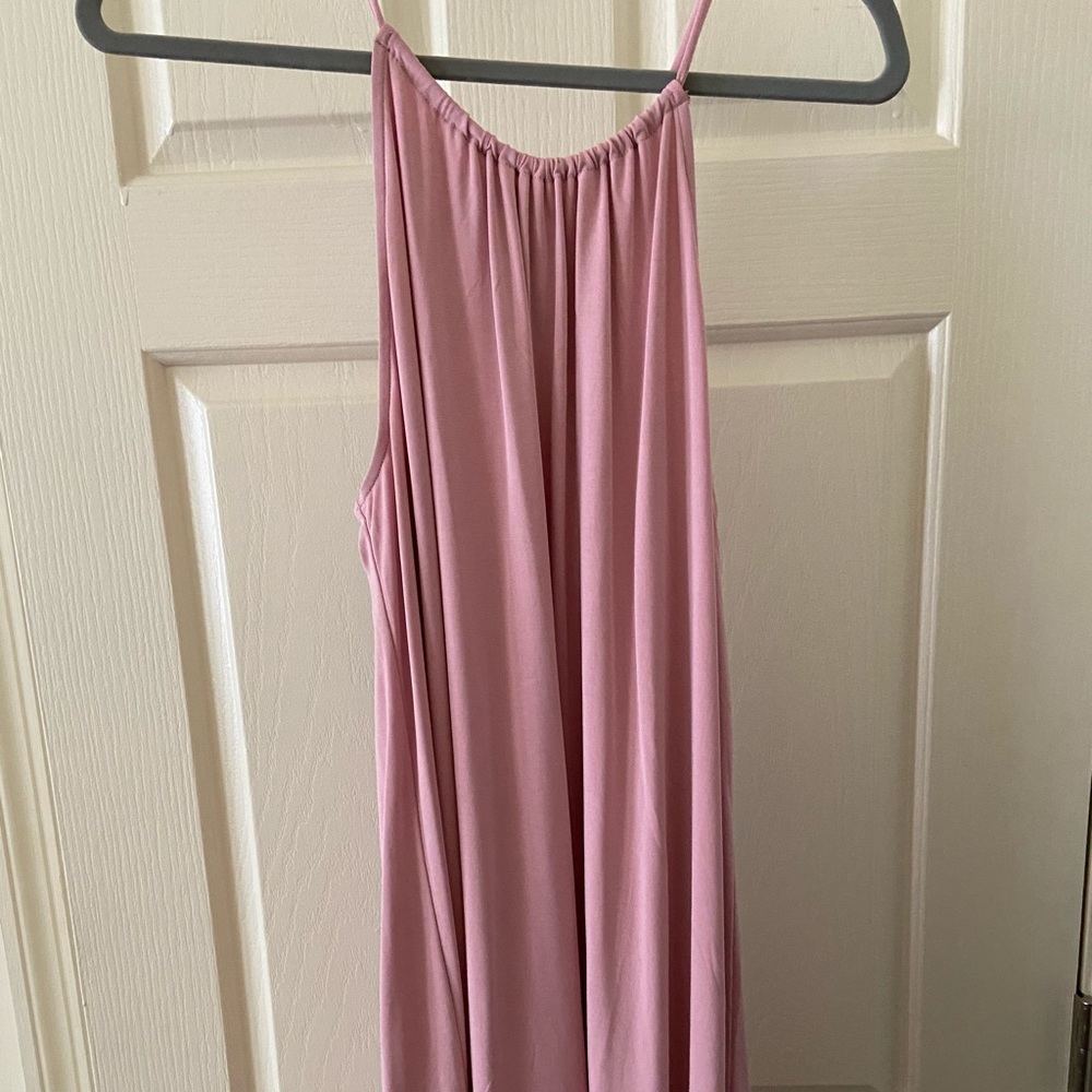 Pink halter dress